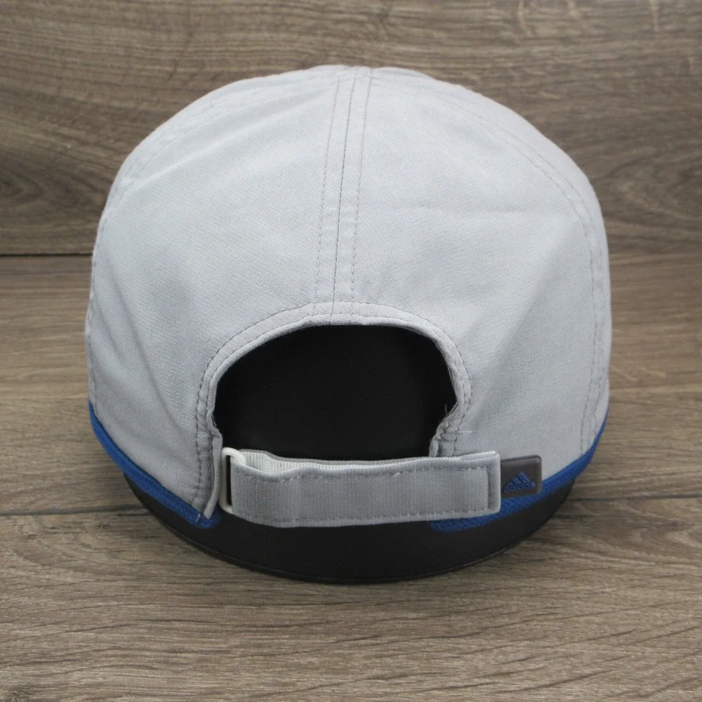 Adidas Adizero Hat Cap Mens Strap Back Grey Blue Run Hike Gym Sportswear